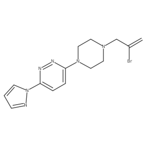 3-[4-(2-bromoprop-2-en-1-yl)piperazin-1-yl]-6-(1H-pyrazol-1-yl)pyridazine Structure