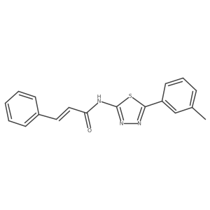 (Z)-3-phenyl-N-(5-(m-tolyl)-1,3,4-thiadiazol-2-yl)acrylamide Structure