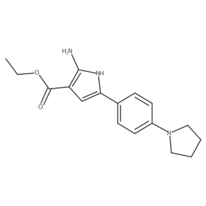 ethyl 2-amino-5-(4-pyrrolidin-1-ylphenyl)-1H-pyrrole-3-carboxylate Structure