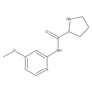 (2S)-N-(4-Methoxy-2-pyridinyl)-2-pyrrolidinecarboxamide结构式