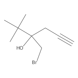 3-(Bromomethyl)-2,2-dimethyl-5-hexyn-3-ol结构式