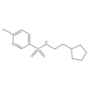 6-chloro-N-(2-pyrrolidin-1-ylethyl)pyridine-3-sulfonamide结构式