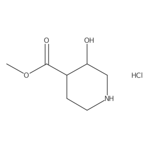 rac-methyl (3R,4R)-3-hydroxypiperidine-4-carboxylate hydrochloride Structure