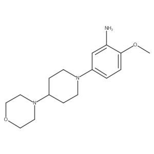 2-Methoxy-5-[4-(4-morpholinyl)-1-piperidinyl]benzenamine结构式