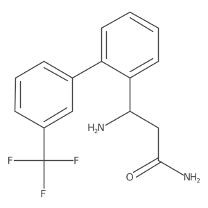 I(2)-Amino-3a(2)-(trifluoromethyl)[1,1a(2)-biphenyl]-2-propanamide结构式