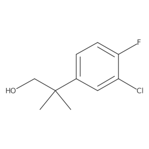 2-(3-Chloro-4-fluorophenyl)-2-methylpropan-1-ol Structure