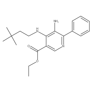 3-Pyridinecarboxylic acid,5-amino-4-[(3,3-dimethylbutyl)amino]-6-phenyl-,ethyl ester结构式