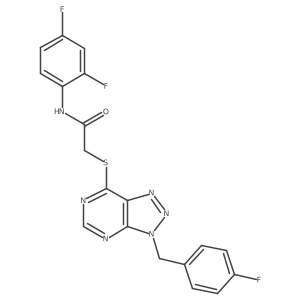 N-(2,4-difluorophenyl)-2-((3-(4-fluorobenzyl)-3H-[1,2,3]triazolo[4,5-d]pyrimidin-7-yl)thio)acetamide结构式
