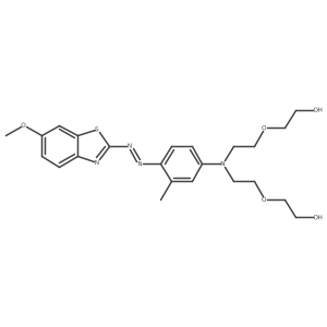 Poly(oxy-1,2-ethanediyl), I+/-,I+/-a(2)-[[[4-[2-(6-methoxy-2-benzothiazolyl)diazenyl]-3-methylphenyl]imino]di-2,1-ethanediyl]bis[I-hydroxy-结构式