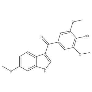 (4-hydroxy-3,5-dimethoxyphenyl)(6-methoxy-1H-indol-3-yl)methanone结构式