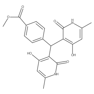 Methyl 4-(bis(4-hydroxy-6-methyl-2-oxo-1,2-dihydropyridin-3-yl)methyl)benzoate Structure