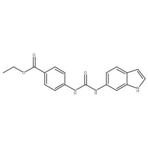 Benzoic acid,4-[[(1h-indol-6-ylamino)carbonyl]amino]-,ethyl ester结构式