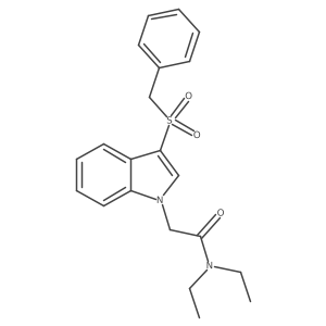 2-(3-(benzylsulfonyl)-1H-indol-1-yl)-N,N-diethylacetamide结构式