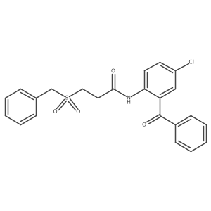 N-(2-benzoyl-4-chlorophenyl)-3-(benzylsulfonyl)propanamide Structure