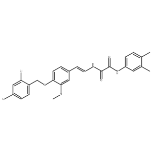 2-[(3,4-Dimethylphenyl)amino]-2-oxoacetic acid 2-[[4-[(2,4-dichlorophenyl)methoxy]-3-methoxyphenyl]methylene]hydrazide结构式