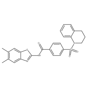 4-((3,4-dihydroquinolin-1(2H)-yl)sulfonyl)-N-(5,6-dimethylbenzo[d]thiazol-2-yl)benzamide Structure