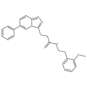 N-(2-methoxyphenethyl)-2-((6-(pyridin-3-yl)-[1,2,4]triazolo[4,3-b]pyridazin-3-yl)thio)acetamide结构式