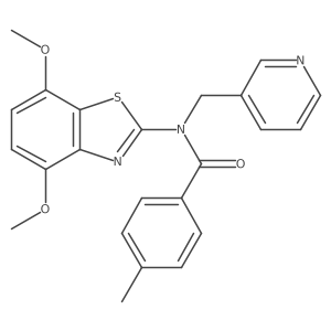 N-(4,7-dimethoxybenzo[d]thiazol-2-yl)-4-methyl-N-(pyridin-3-ylmethyl)benzamide结构式