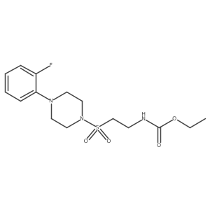 Ethyl (2-((4-(2-fluorophenyl)piperazin-1-yl)sulfonyl)ethyl)carbamate结构式