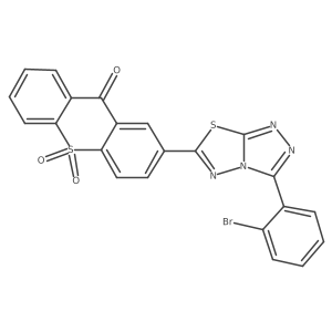 2-(3-(2-bromophenyl)-[1,2,4]triazolo[3,4-b][1,3,4]thiadiazol-6-yl)-9H-thioxanthen-9-one 10,10-dioxide Structure