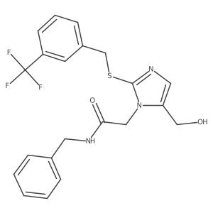 N-benzyl-2-[5-(hydroxymethyl)-2-({[3-(trifluoromethyl)phenyl]methyl}sulfanyl)-1H-imidazol-1-yl]acetamide结构式