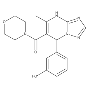 [7-(3-Hydroxyphenyl)-5-methyl-3,7-dihydro[1,2,4]triazolo[1,5-a]pyrimidin-6-yl](morpholin-4-yl)methanone Structure