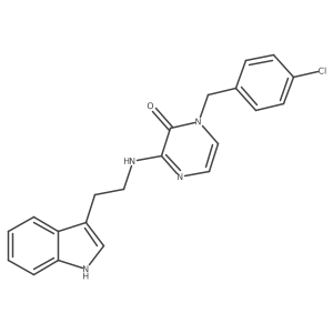 1-(4-chlorobenzyl)-3-{[2-(1H-indol-3-yl)ethyl]amino}pyrazin-2(1H)-one结构式