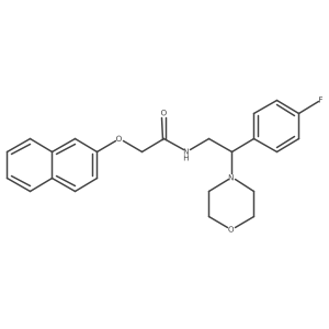 N-(2-(4-fluorophenyl)-2-morpholinoethyl)-2-(naphthalen-2-yloxy)acetamide结构式