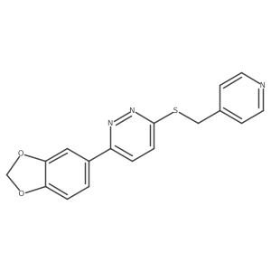 3-(Benzo[d][1,3]dioxol-5-yl)-6-((pyridin-4-ylmethyl)thio)pyridazine Structure