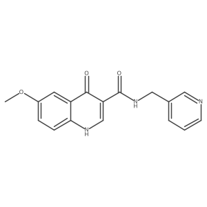 6-methoxy-4-oxo-N-(pyridin-3-ylmethyl)-1,4-dihydroquinoline-3-carboxamide Structure