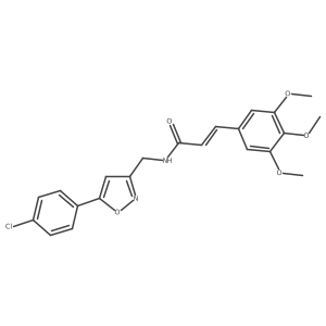 (Z)-N-((5-(4-chlorophenyl)isoxazol-3-yl)methyl)-3-(3,4,5-trimethoxyphenyl)acrylamide Structure