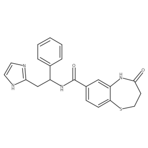 N-(2-(1H-Imidazol-2-yl)-1-phenylethyl)-4-oxo-2,3,4,5-tetrahydrobenzo[b][1,4]thiazepine-7-carboxamide Structure
