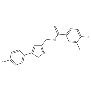 3,4-difluoro-N-((5-(4-fluorophenyl)isoxazol-3-yl)methyl)benzamide Structure