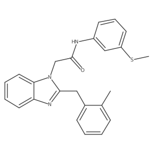 2-[2-(2-methylbenzyl)-1H-1,3-benzimidazol-1-yl]-N-[3-(methylsulfanyl)phenyl]acetamide结构式
