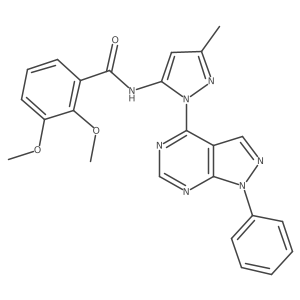 2,3-dimethoxy-N-(3-methyl-1-{1-phenyl-1H-pyrazolo[3,4-d]pyrimidin-4-yl}-1H-pyrazol-5-yl)benzamide Structure