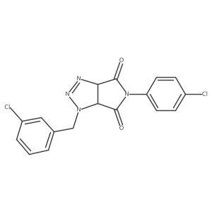 1-(3-chlorobenzyl)-5-(4-chlorophenyl)-3a,6a-dihydropyrrolo[3,4-d][1,2,3]triazole-4,6(1H,5H)-dione结构式