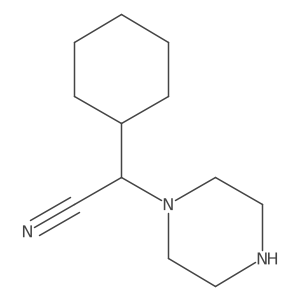 2-Cyclohexyl-2-(piperazin-1-yl)acetonitrile结构式