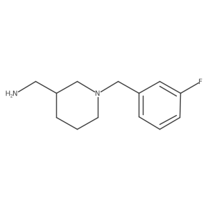(1-(3-Fluorobenzyl)piperidin-3-yl)methanamine结构式
