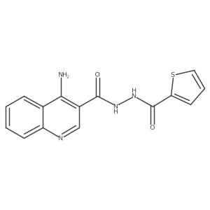 4-Amino-3-quinolinecarboxylic acid 2-(2-thienylcarbonyl)hydrazide Structure