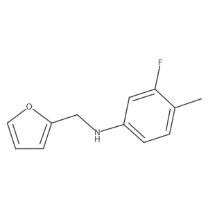 3-fluoro-N-(furan-2-ylmethyl)-4-methylaniline结构式