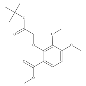 2-Tert-butoxycarbonylmethoxy-3,4-dimethoxy-benzoic acid methyl ester结构式