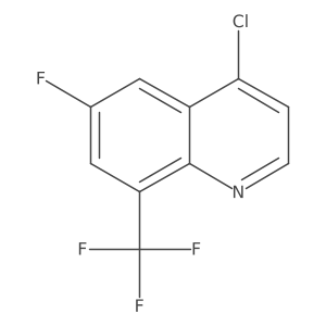 4-Chloro-6-fluoro-8-(trifluoromethyl)quinoline结构式