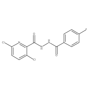 3,6-dichloro-N'-(4-fluorobenzoyl)pyridine-2-carbohydrazide Structure