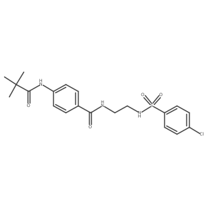 N-(2-(4-chlorophenylsulfonamido)ethyl)-4-pivalamidobenzamide结构式