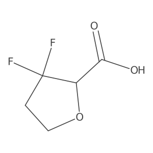 (2S)-3,3-Difluorooxolane-2-carboxylic acid结构式