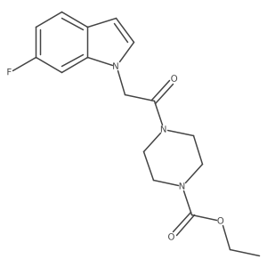 ethyl 4-[(6-fluoro-1H-indol-1-yl)acetyl]piperazine-1-carboxylate Structure