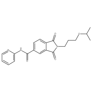 1,3-dioxo-2-[3-(propan-2-yloxy)propyl]-N-(pyridin-2-yl)-2,3-dihydro-1H-isoindole-5-carboxamide Structure