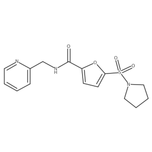 N-(pyridin-2-ylmethyl)-5-(pyrrolidin-1-ylsulfonyl)furan-2-carboxamide Structure