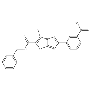 N-benzyl-3-methyl-6-(3-nitrophenyl)imidazo[2,1-b][1,3]thiazole-2-carboxamide Structure