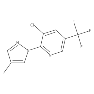 3-Chloro-2-(4-methylpyrazol-1-yl)-5-(trifluoromethyl)pyridine结构式